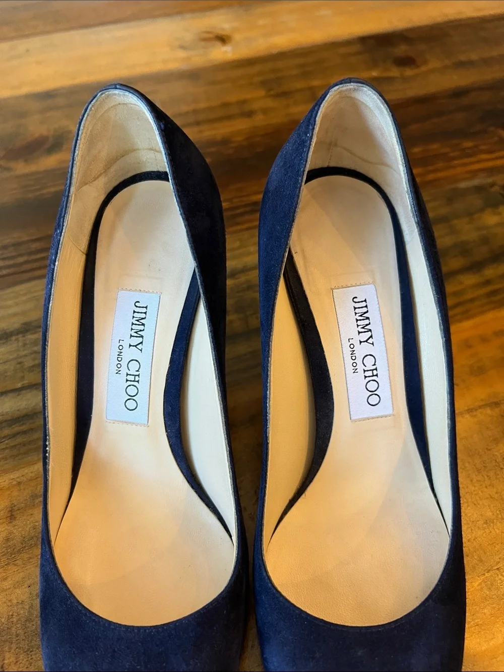 Jimmy Choo Navy Suede Classic Pump